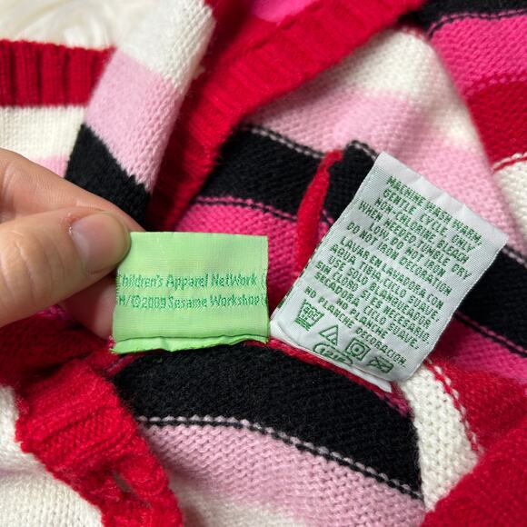 SESAME STREET Vintage Y2K Elmo Knit Cardigan Child Size 18M Girls Baby Toddler - Picture 6 of 6